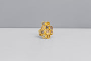 Todd Reed ring in 18 karat yellow gold ring with fancy cut diamonds (5.9ct)